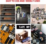 26 Feet Sticky-Back Hook and Loop Strips Roll, 3/4 Inch Black Self Adhesive Hook Loop Tape Double Sided Hook Loop Fastener Tape for Indoor Outdoor Home School Office - Image 2